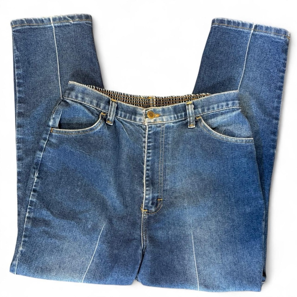 Vintage Tumbleweeds high waisted straight leg jeans elastic stretchy waistband